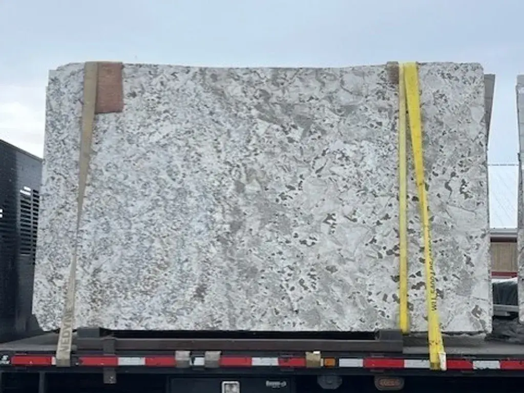 Textured granite slab for construction transport