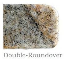Granite countertop with double roundover edge
