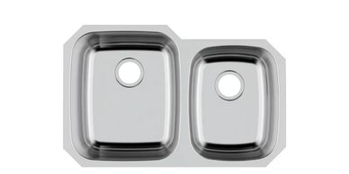 Modern two-compartment kitchen sink